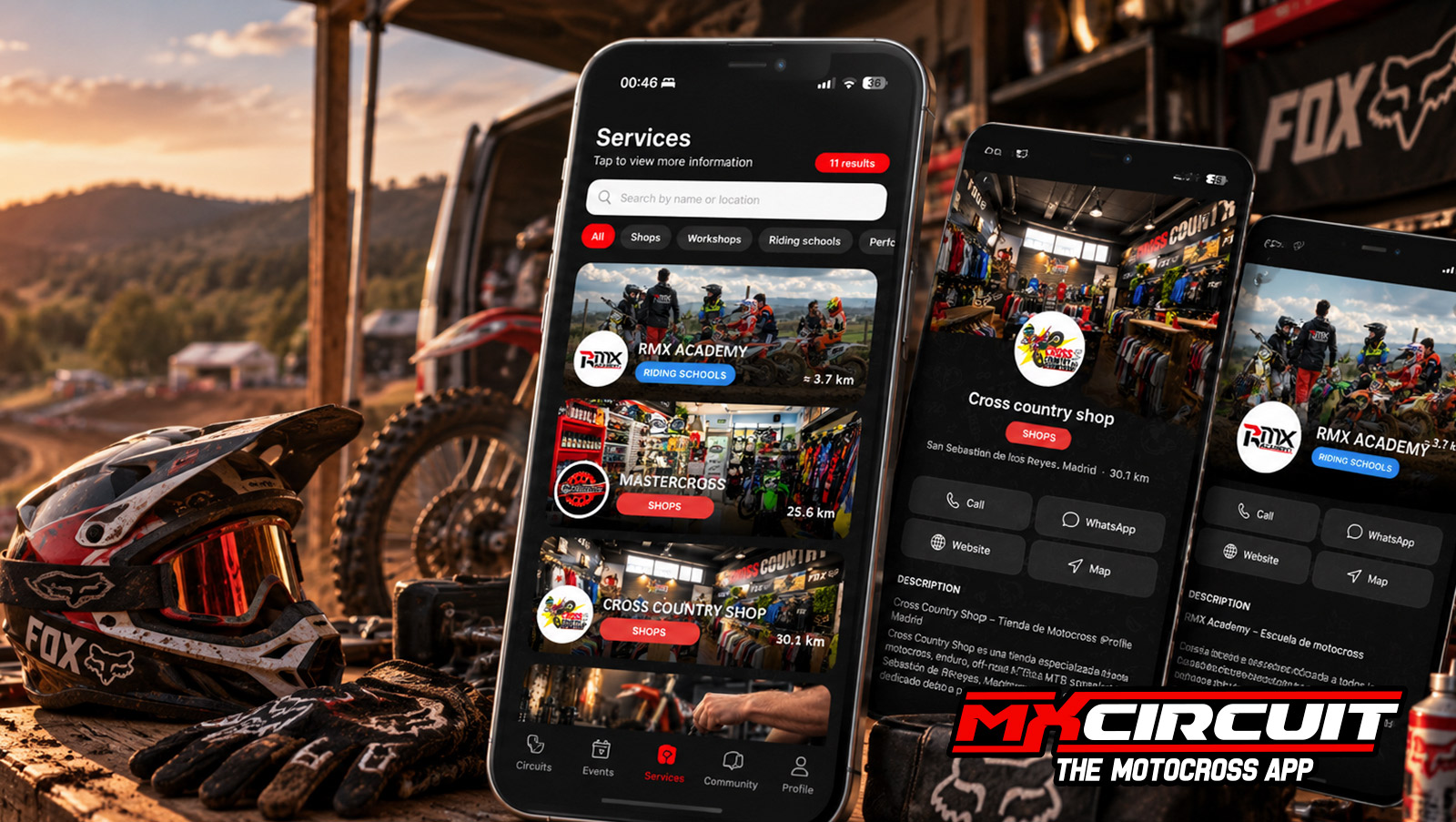 Nueva app MXCircuit: encuentra tiendas, talleres y escuelas de motocross cerca de ti